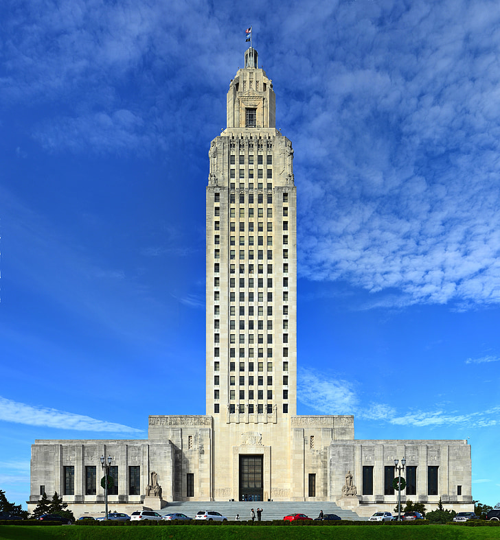 Baton rouge, Luizjana, State capitol, budynek, Struktura, Wieża, punkt orientacyjny