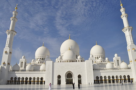 Grande Moschea, sole, architettura, Islam, musulmano, Zayed, Moschea