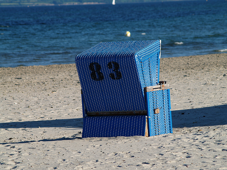 scaun de plaja, plajă, Marea Baltică, mare, coasta, nisip, linia de coastă