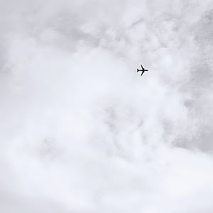 airplane, plane, travel, sky, flying, cloud - sky, low angle view