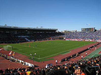japan, soccer, football, field, stadium, fans, spectator