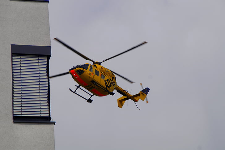 helicopter, rescue, adac, fly, use, air rescue, rescue helicopter