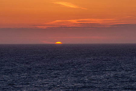 solnedgang, Cornwall, Sør kjertel, sjøen, natur, blå, himmelen