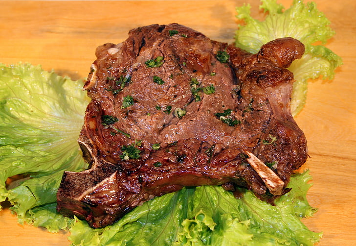 meat, steak, cutlet, food, dinner, beef, meal