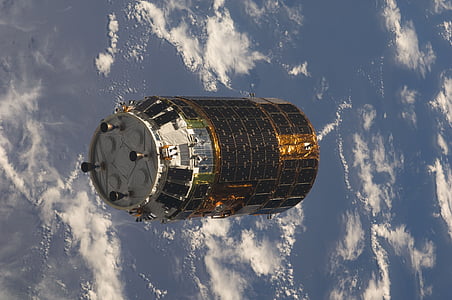 vehículo espacial no tripulado, estación espacial internacional, enfoque, carga, Horizon, tierra, nave espacial