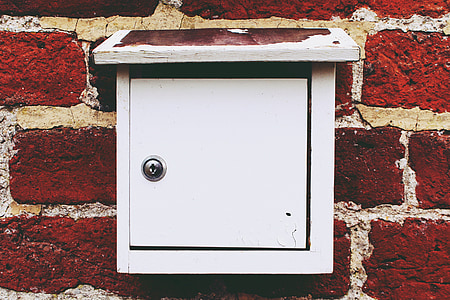 mailbox, letter box, wall, post, box, mail box, post mail box