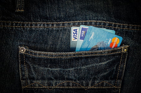soldi, carta, business, tasca, Jeans, visto, Mastercard