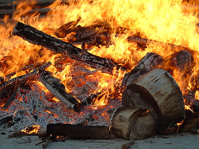 foc, fusta, l'hivern, foguera, foguera, calor, Lena