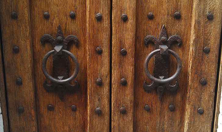 porte, vieux, antique, bois, architecture, Italie, Assisi