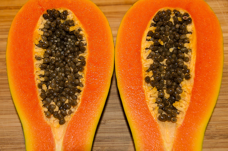 Papaya, červené papaya, ovocie, zrelé, semená, Orange, šťavnaté