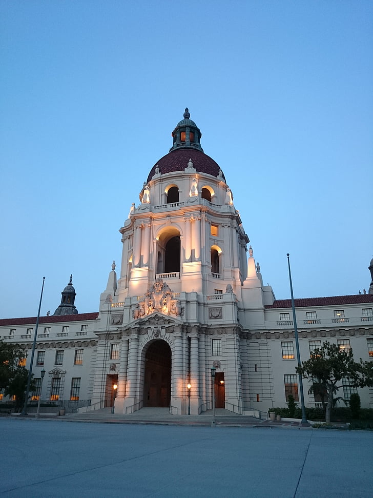 pasadena, city hall, california, spanish, government, places, municipal