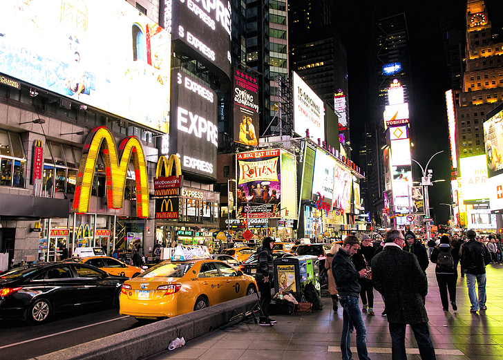 Times Squaren, New Yorkissa, Manhattan, Broadway, New Yorkissa, NYC, rakennus