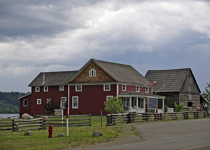 onehundred eight mile house, heritage, old buildings, wooden, architecture, ancient, british columbia