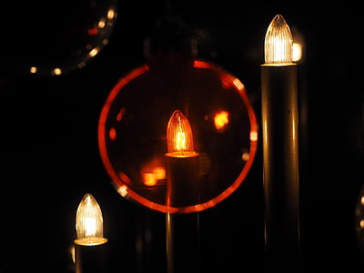 lights, christmas, lighting, mood, candle, flame, decoration