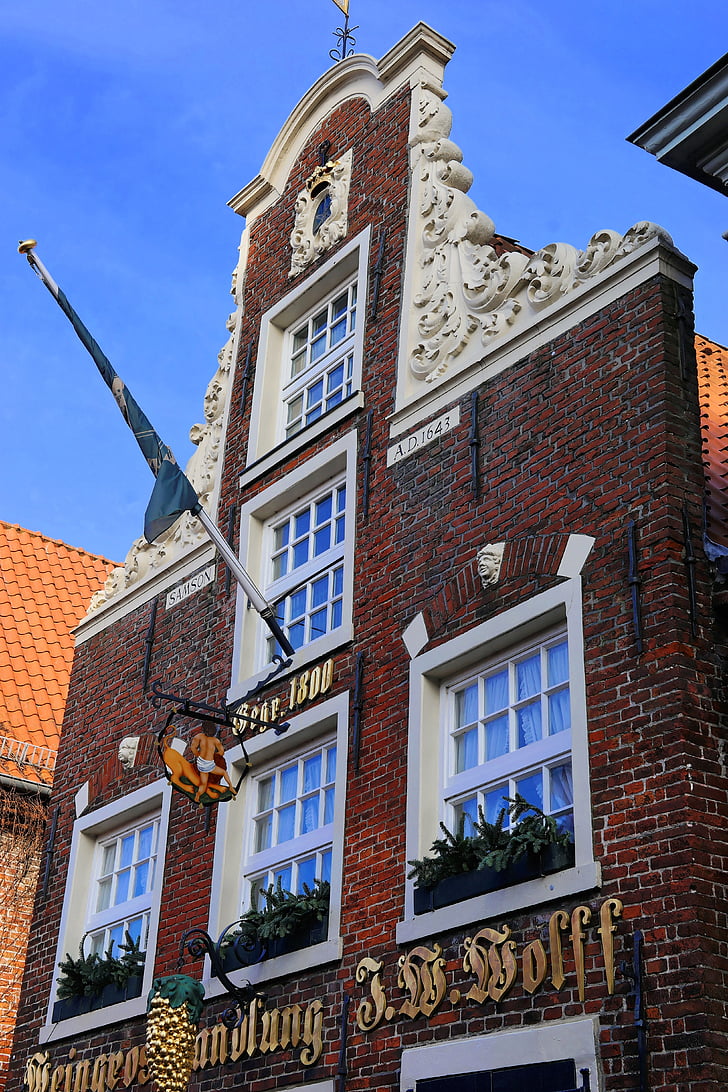 Tom, Øst-Friesland, gamlebyen, historisk, steder av interesse, gamle, arkitektur