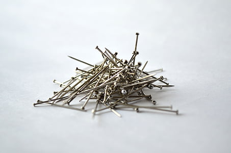 pins, needles, office, stationery, nails, metal
