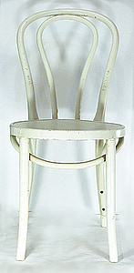stol, hvit, interiør møbler, sitte