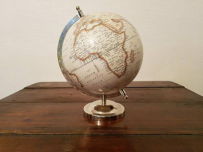 jordbaserede globe, Afrika, Globe, verdenskort, jorden, jorden