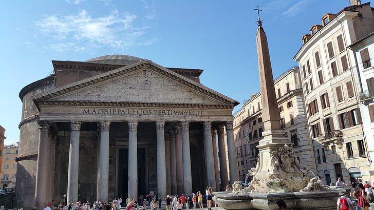 Pantheon, Roma, Italia, Monumento, Rotunda, Obelisco, Romano