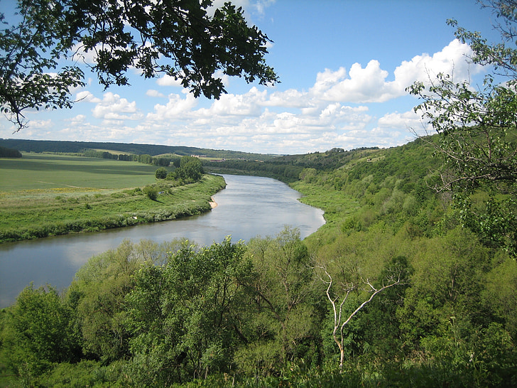 r, Don, Lipetsk oblast, Ryssland, naturen, floden, sommar