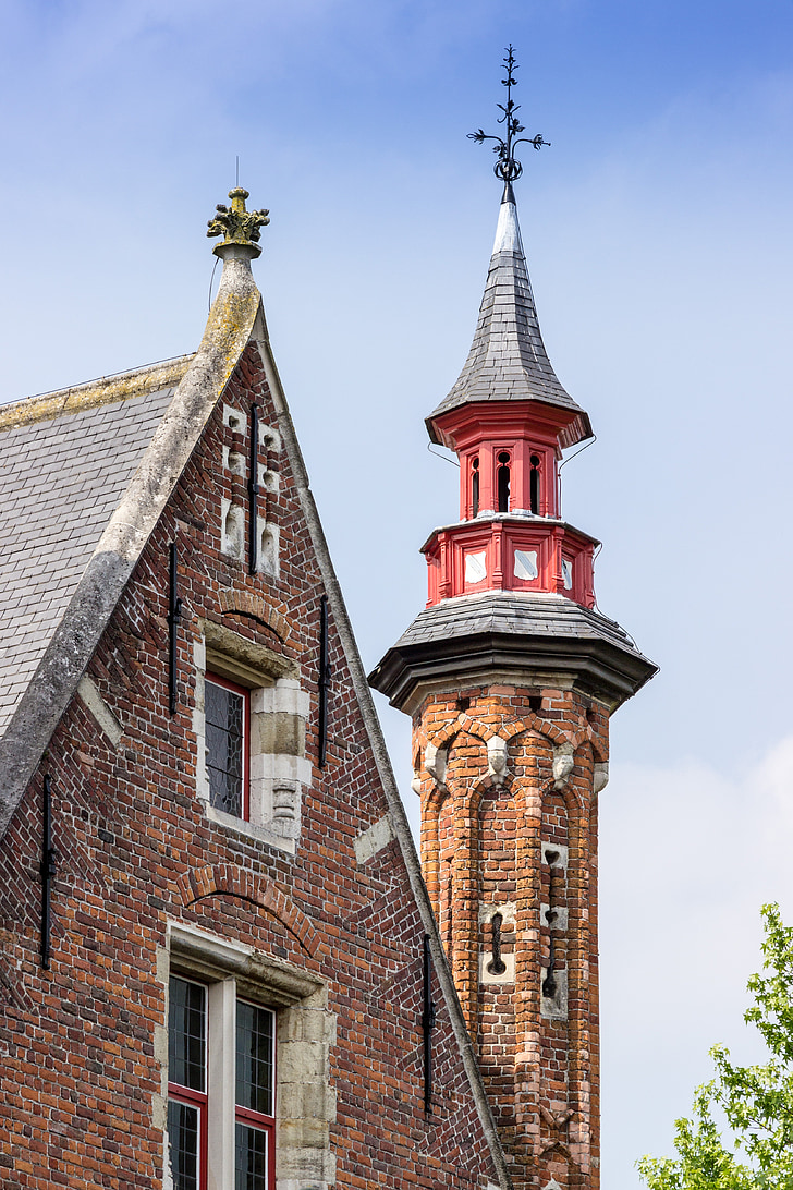 Bruges, Belgija, stolp, stavbe, zgodovinsko, Romantični, zanimivi kraji