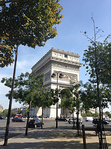 arc de triomphe, ww ii, paris, architecture, famous Place