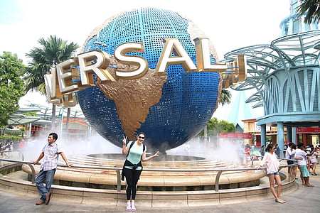 Universal studios, Singapur, eğlenceli, Park