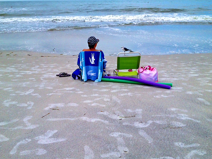 oceán, pláž, písek, Florida beach, relaxace, dovolená