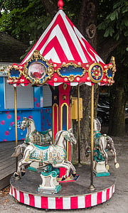 carousel, children, pleasure, ride, leisure, fairground, fair
