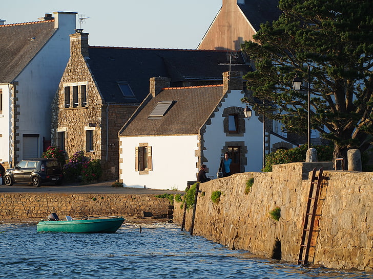 Bretagne, Wasser, Hafen, Haus, Gebäude außen, Schiff, im freien