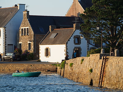 Brittany, vode, pristanišča, hiša, Zunanjost objekta, Navtična plovila, na prostem