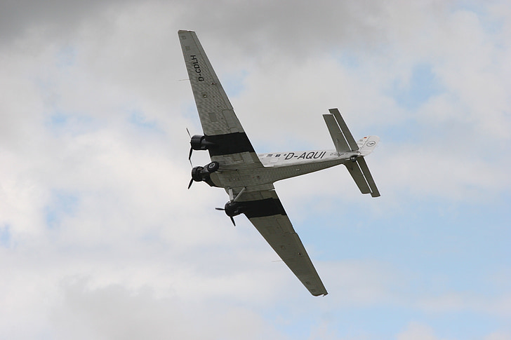 flugshow, αεροσκάφη, Junkers, JU52, Duxford, Αγγλία, Junker