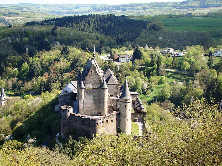 pilis, kraštovaizdžio, Lankytinos vietos, tvirtovė, Viduramžiais, Liuksemburgas, riterio pilis