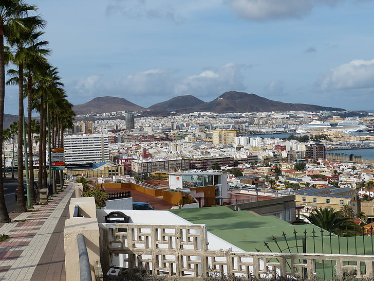 Wyspy Kanaryjskie, Hiszpania, Wybrzeże, Gran canaria, Miasto, Las Palmas de Gran Canaria, programu Outlook