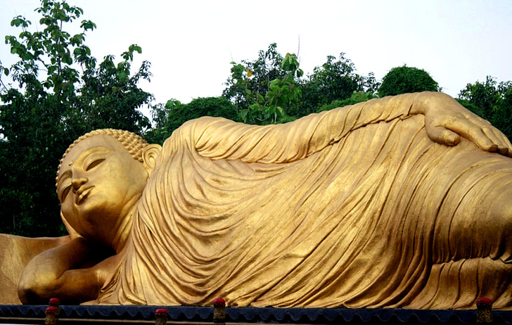 patung, Budha, Maha vihara majapahit, Mojokerto, Jawa timur, Indonésie, java est