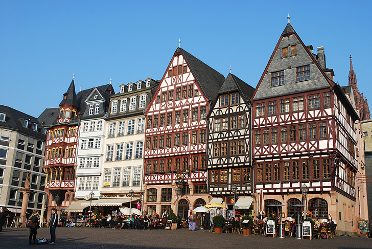 Frankfurt, Tyskland, landmärke, staden, arkitektur och design, staden, traditionella