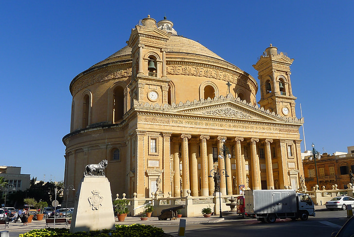 Dom, cúpula, Malta, l'església, religió, cristianisme, arquitectura