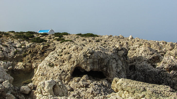 cyprus, cavo greko, national park, cave, mouth, sea, nature