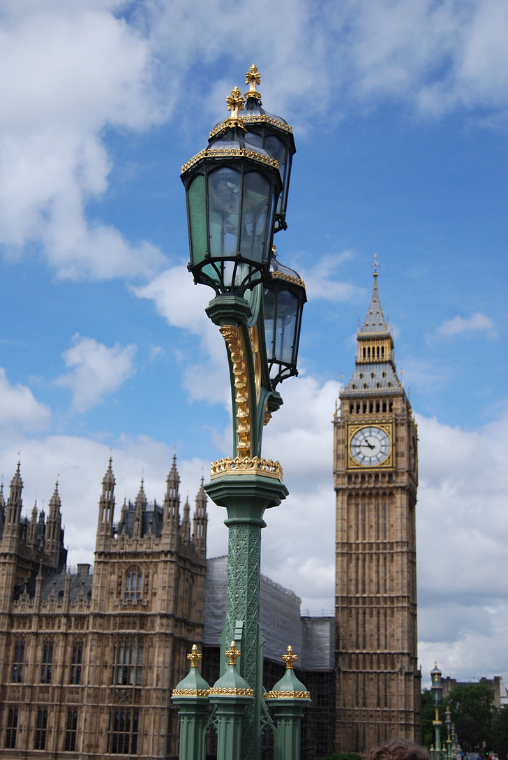 Westminster, Big ben, Streetlight, óra, történelmi, Landmark, torony