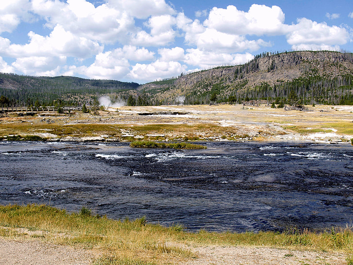 εθνικό πάρκο Yellowstone, Ουαϊόμινγκ, ΗΠΑ, τοπίο, τοπίο, τουριστικό αξιοθέατο, διάβρωση