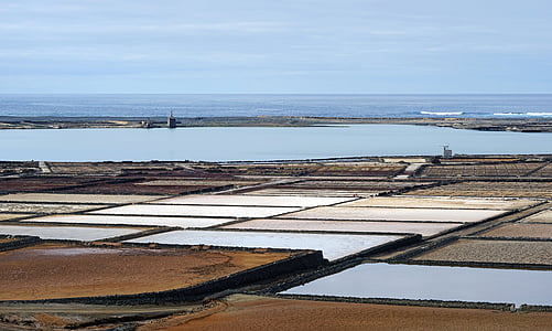 saltsletter, salt, Salinas de janubio, Lanzarote, havsalt, tradisjon, saltvann drypp
