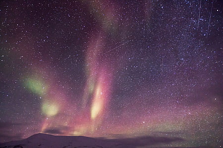 Aurora, nordlys, Nord-lys, scooter, snø, is eventyr, lys fenomen