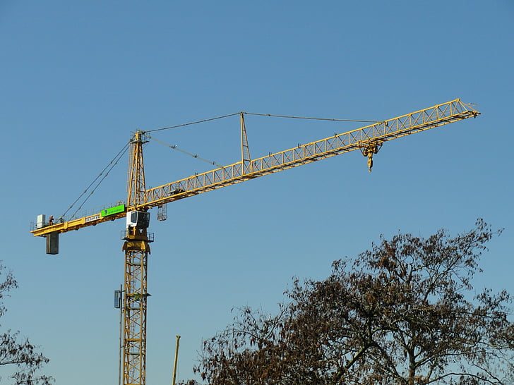 Crane, montering, Liebherr, tornet, konstruktion, webbplats, struktur