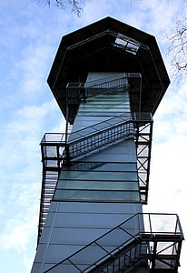 Torre d'observació, Torre, plataforma, edifici, veient la torre, alta, escales