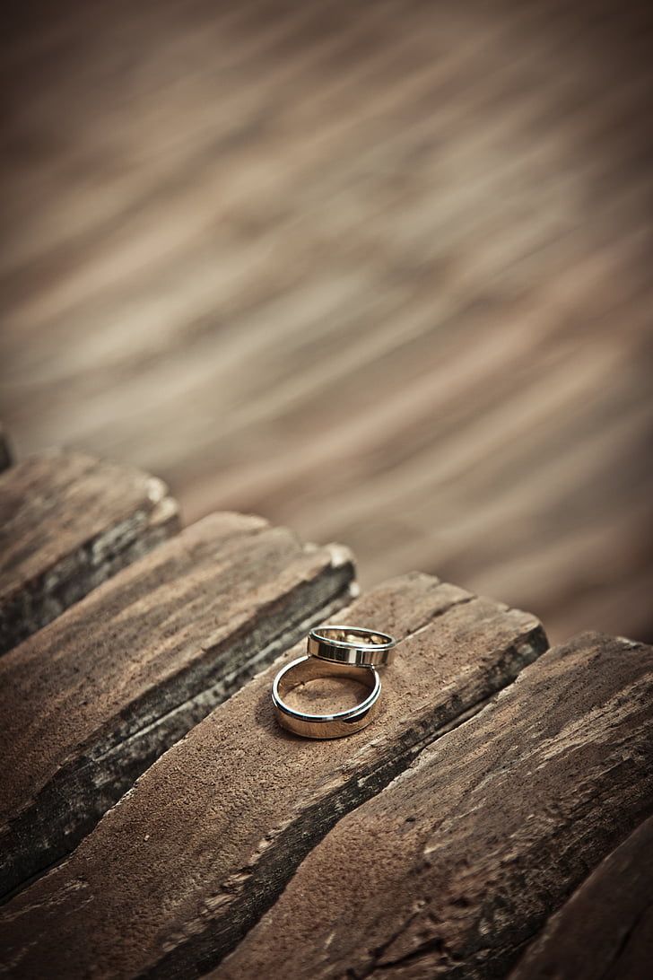 Сватбени пръстени, злато, сватба, Любов, брак, нов начин на живот, Млада двойка