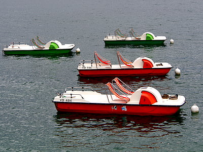 csónakok, vízibiciklit, Relax, tó, víz, nyári, folyó