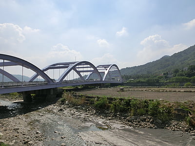 jiaxian хурка, Kaohsiung града, Тайван, река, мост