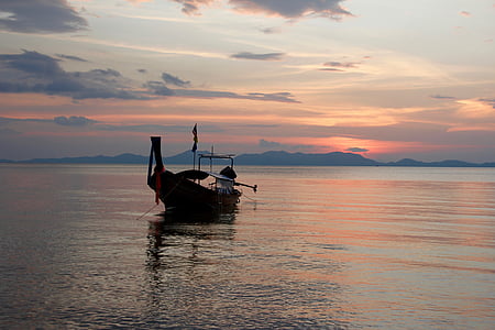 sailing boat, sunset, boot, sea, mallorca, mood, water