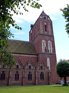 Güstrow, Mecklenburg, Mecklenburg Vorpommern, kirke, dom, Cathedral, historisk set