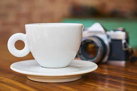 oude, camera, lens, speelgoed hobby 's, product foto, ontwerp, Café